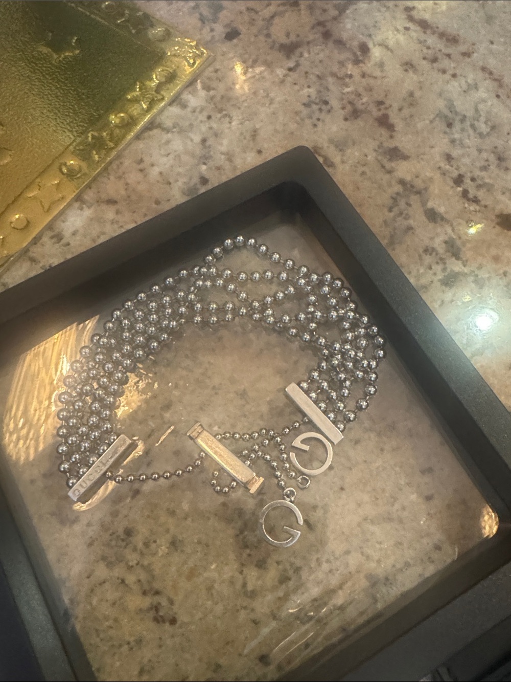 Gucci Silver Multi-Strand Beaded Bracelet - Designer Style